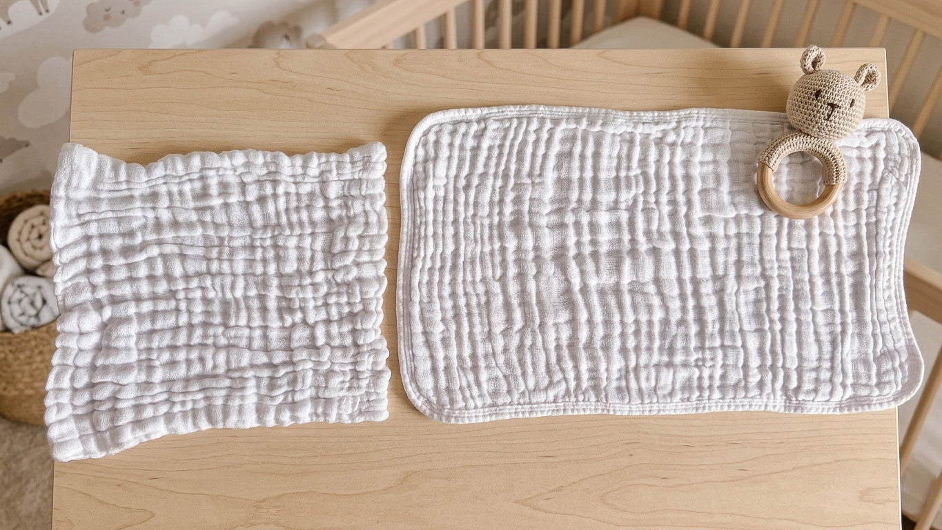 Personalised Burp & Wash Cloth Set