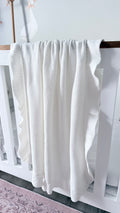 Ruffle swaddle personalised blanket